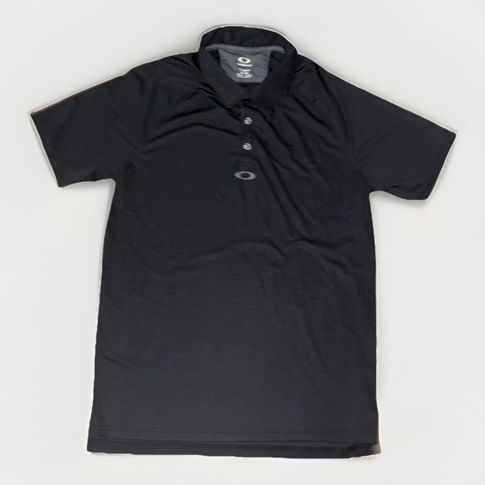 Oakley Golf Polo Shirt Black XL 21x30 Athletic Sport